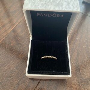 Pandora silver Beaded Band Ring